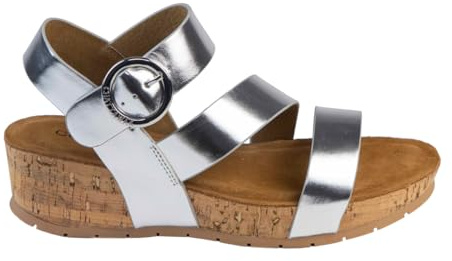 CHATTAWAK Mujer 18HLILOUARGENT37 Sandalia con tacón plateado, 37 EU, plata, 37 EU