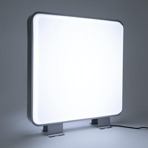 DCSYOG LED Leuchtkasten, 60X60cm Acryl Doppelseitiges Beleuchtetes Werbeschild Werbetafel Leuchtreklame Lichtwerbung für Restaurants Imbissbuden Geschäfte
