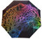 GAIREG Regenschirm, regenbogenfarben, Leopardenmuster, winddicht, automatisches Öffnen, Schließen, zusammenklappbar, kompakt, Regenschirme für Regen