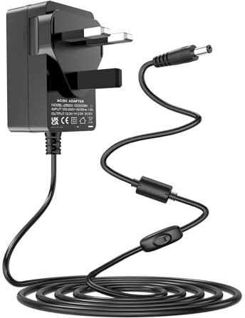 12V 2A AC Power Supply Adapter for Hard Drive | Compatible with Seagate Hard Drive, Freeagent Goflex, WD Western Digital My Book External Hard Drive Power Cable