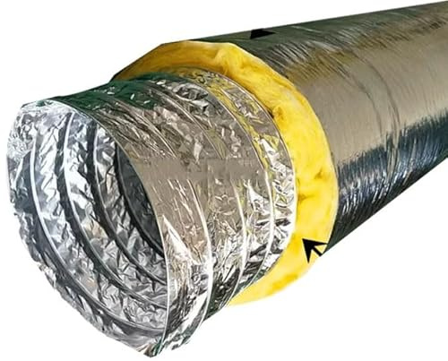 100 Mm Isolierter Flexibler Schlauch, Rohrisolierung, 6 M Lang, Wird In Standard-Heizungs- Und Klimaanlagen Verwendet, Isoliert Rohre, Wärmedämmrohr