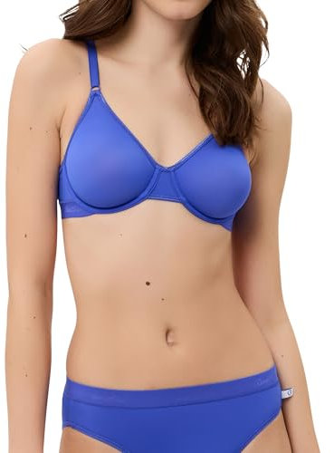 BeeDees Damen Bügel-BH Microfun W royal, 90B mit Bügel Verstellbare Träger