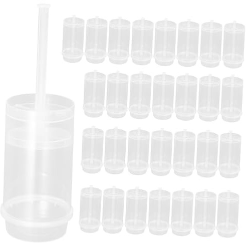 HOLIDYOYO Stampi Push-up Per Torta Rotondi 30 Pezzi in Pp Robusto, Contenitori Per Torte Fai Da Te Facili Da Riempire e Spingere, Per Cheesecake e Gelatine in Cucina e Pasticceria