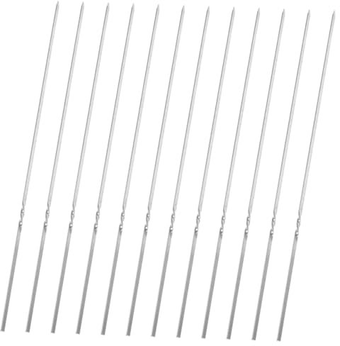 20 Piezas Brochetas Inoxidable Reutilizables para Barbacoa para Carnes y Verduras Fiestas y Actividades