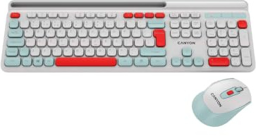 CANYON Ensemble Clavier et Souris sans Fil HSET-W5, Blanc