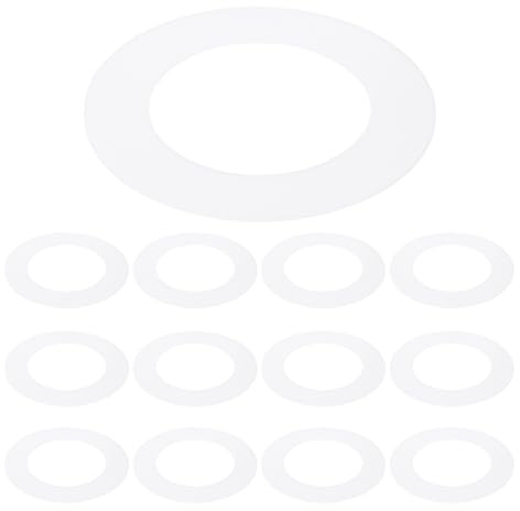 PATIKIL 3 ID 4.7 OD Kunststoff Blendring 12 Stück Deckenleuchte Goof Ringe Mattes Rundes Lichtcover Leuchtenzubehör Für Deckenwand Einbauleuchten Downlights Transparent Mattweiß