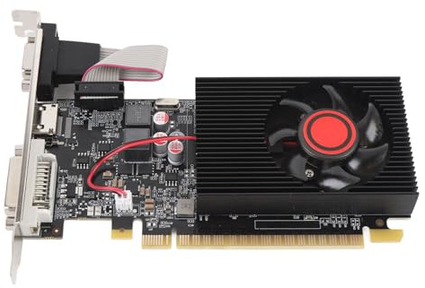 PUSOKEI Carte Graphique GT730, Carte Vidéo GB DDR3 64bit PCIe 2.0 avec Fréquence de Base de 500 MHz/Fréquence de Mémoire de 600 MHz, pour Ordinateur de Bureau PC