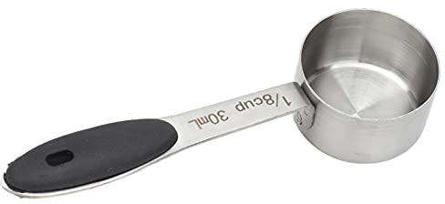 Omabeta 1/8 Cup Tea Scoop Stainless Steel Tablespoon Round Design for Milk Powder Coffee Home Kitchen