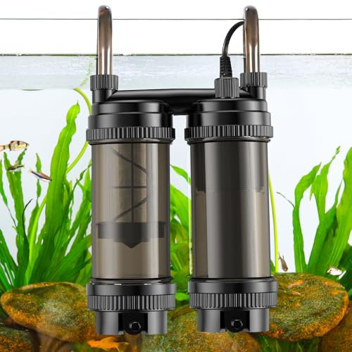 hygger Aquarium Aussenfilter Hang on Filter 450L/H Rucksackfilter | Aquarienfilter Doppelte Filterung Leistungsstarker Außenfilter Leiser 9W Aquarium Externer Wasserfilter für 27-74L Aquarien