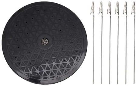 Marhynchus Model Painting Turntable 7.5 Inch Rotating Stand with 6 Metal Sticks for Spray Painting Modeling Craft Projects