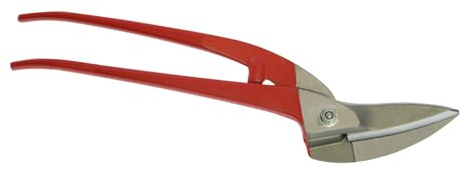 STUBAI DURCHLAUFSCHERE 350 mm| links | Spezialschere für lange, gerade Schnitte in Blech, Zink und Aluminium | lackierte Griffe | induktiv gehärtet 60–62 HRC | 800 g
