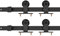 vidaXL Kit de Quincaillerie de Porte Coulissante, Système de Porte Coulissante, Kit de Rail pour Porte Coulissante Grange, Noir Acier