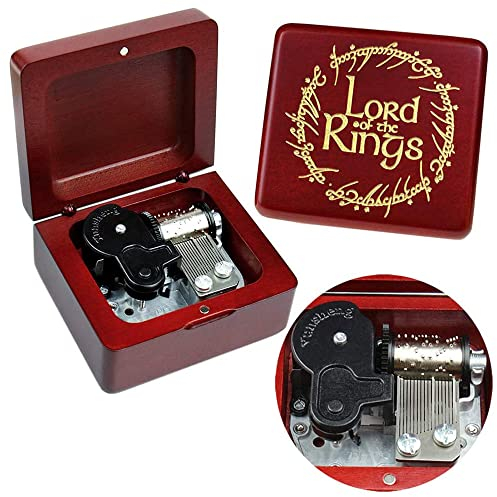 Sinzyo Trä speldosa Vintage Jul Alla hjärtans dag Födelsedagspresent(The Lord of Rings-Röd trälåda)