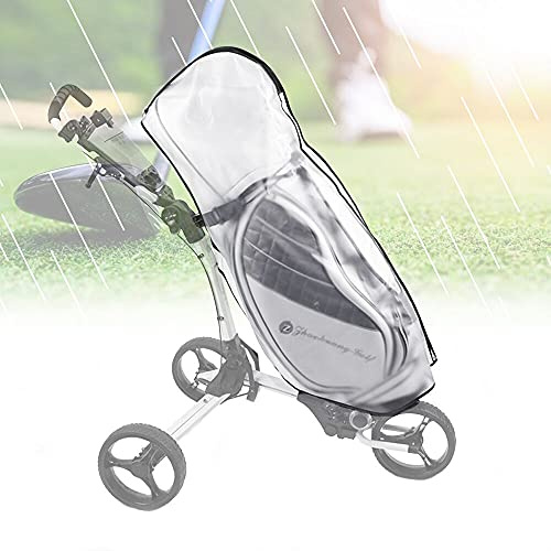 KBNIAN Golf Bag Regenschutz Transparent Golftasche Abdeckung wasserdichte Golftasche Regenhülle PVC Golf Bag Regenschutzhüllen Tragbares Golfschutz Zubehör