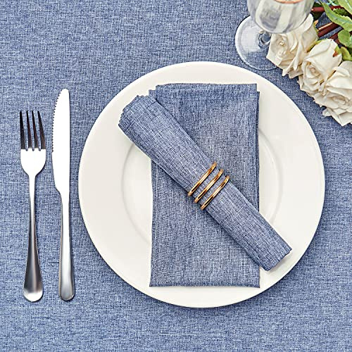 Mebakuk Cloth Napkins Set of 12, Premium 17 x 17 Inch Solid Washable Linen Style Napkins, Soft Table Napkin for Wedding Party Restaurant Dinner Parties