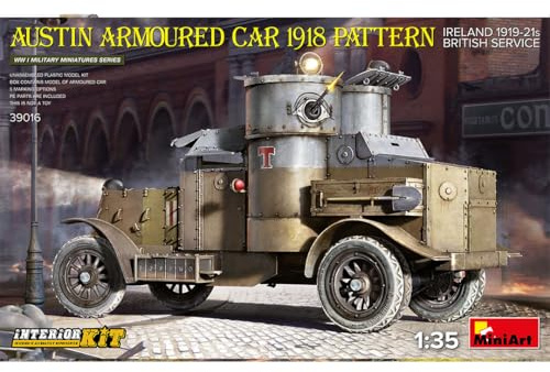 Mini Art 39016 1:35 Austin Spähpanzer 1918 IRL. Inter.- originalgetreue Nachbildung, Modellbau, Plastik Bausatz, Basteln, Hobby, Kleben, Modellbausatz, Zusammenbauen, unlackiert