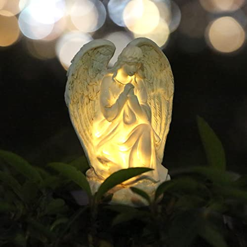XURLEQ Garden Solar LED Light with Stake, Waterproof Outdoor Decor for Walkway Courtyard Party Decor, White Angel
