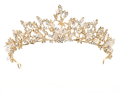 Tiara Kristallkrone für Bridal, Prinzessin Diadem Hochzeit Tiara Crown für Hochzeit Abschlussbälle Proms Festzüge Parties Geburtstag
