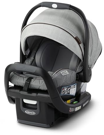 Graco Premier SnugRide SnugFit XT Infant Car Seat, Anti Rebound Bar for Extra Safety, SnugLock Easy Install, Privacy Drape, Storage Pocket, Baby Car Seat, Midtown
