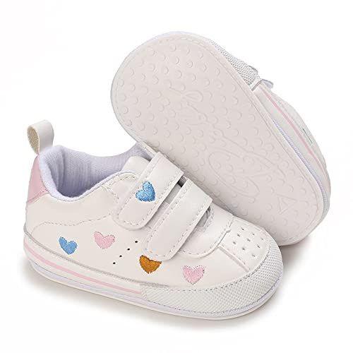 Clowora Baby Boys Girls Shoes Non-Slip Rubber Sole Sneakers Infant First Walking Toddler Crib Shoes Newborn Loafers Flats. (11/Multi-Color,0-6 Months)