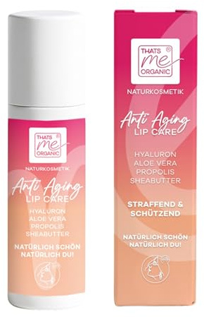 Thats me Organic Anti-Aging Lippenpflegestift mit Hyaluronsäure – Lippenbalsam bei trockenen Lippen – Lip Balm mit Aloe Vera, Propolis & Bio-Sheabutter – Pflege & Schutz für spröde Lippen