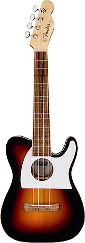 Fender Fullerton Tele® Uke, Walnut Fingerboard, White Pickguard, 2-Colour Sunburst