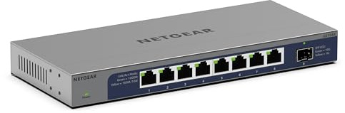 NETGEAR 8-Port 1G/10G Gigabit Ethernet Unmanaged Switch (GS108X) - Mit 1 x 10G SFP+, Desktop- oder Rack-Befestigung und eingeschränkte Garantie über die gesamte Nutzungsdauer