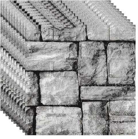 Brick Wallpaper Self Adhesive - 3D Wall Panels for Bedroom, Kitchen, Living Room Decoration - Peel and Stick (Black White)