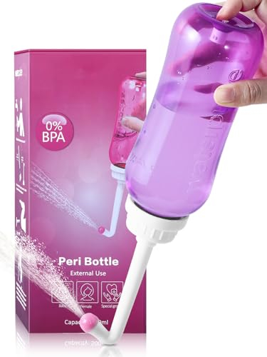 Po doccia portatile bidet podoccia/doccia popo 500 ml, doccia vaginale con 2 ugelli con pulsante peri bottle