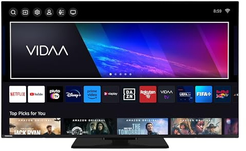 Toshiba 55 Zoll VIDAA TV Fernseher (4K UHD Smart TV, HDR Dolby Vision, Triple-Tuner, Bluetooth, Dolby Audio) 55UV3463DAW