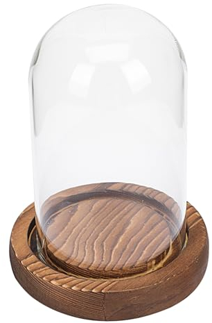 GRIRIW Glasglocke Für Kerzen Dekorativer Transparenter Kerzenbezug Tischglocke Aus Glas Kerzenhalter Kerzenzubehör