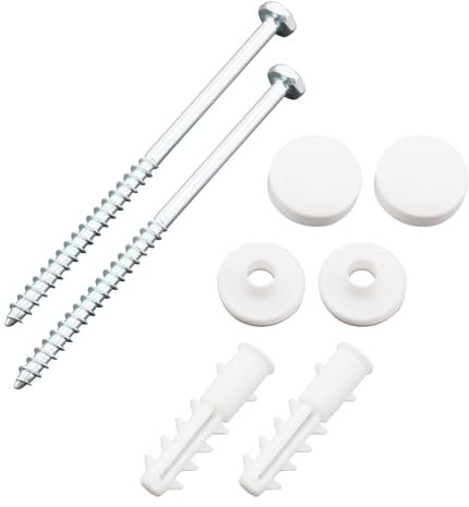 SG Store 2 Sets Toilet Bidet Anchor Bolts Set Toilet Mounting Screws with Plastic Washers Toilet Fixing Pin Toilet Mounting Accessories