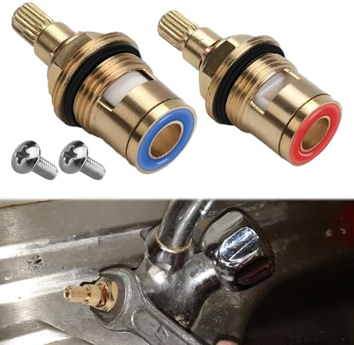 Ceramic Tap Cartridge 1/4 Turn,2 Pcs Tap Cartridge Replacement 1/4 Turn,Ceramic Tap Washers for Kitchen Bathroom Tap Valve