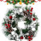 30 CM Corona Navidad Puerta,Corona De Navidad,Corona De Navidad para Puerta,Corona Navideña,Guirnalda De Navidad,Corona Navidad Grande,Guirnalda Navidad Exterior (H)