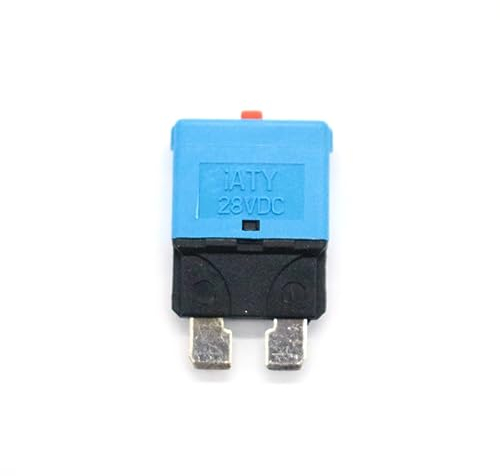 Mobestech 15a Kleiner Leistungsschalter Sicherung Rücksetzbare Flachsicherung Für Fahrzeuge Und Boote Manuelle Reset Funktion Geeignet Für 28v Dc Thermisch Magnetische Auslösung Din