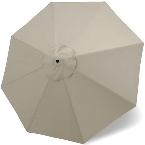 Auvent de parasol à 8 bras de rechange anti-UV pour parasol de 270/300 cm