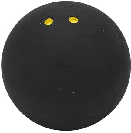 Squashbälle mit doppeltem gelben Punkt – 38 mm High-Bounce-Gummi-Wettkampf-Squashball – professionelle Squashschlägerbälle, Handballball mit langsamer Geschwindigkeit für Vereinsspieler, Wettkampftrai