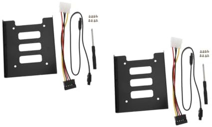 OSALADI 2 Juegos Soporte De Disco Duro Adaptador Ssd Convertidor Cable De Disco Duro Disco Duro Usb De La Computadora Soporte Para Disco Duro Bahía De Unidad Interna Metal Black