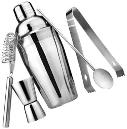 UTHCLO Coctelera Inoxidable 550ml Juego De Herramientas De Bar Medidor De Vino Práctico para Bares y Restaurantes