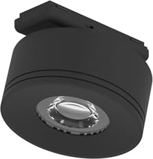 EGLO LED-strålkastare för Track Plus skensystem, dimbar takspot | tillbehör för skena, svart plast, varm- till kallvit, Ø 8,7 cm