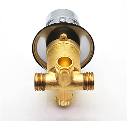 Robinet mitigeur de douche en laiton 2/3/4/5 voies inverseur eau chaude et froide Cartouche en céramique Sortie filetée Parfait pour l'installation de cabine de douche