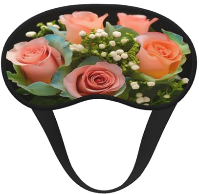Schlafmaske, Rosa Rosen, weich und bequem, für Männer, Frauen, bequeme Schlafmaske