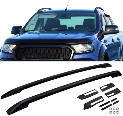 Alu Dachreling Schwarz zum Nachrüsten passend für Ford Ranger T6 T7 T8 2012-2022