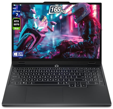 Lenovo Legion 5i Gen 10 Gaming Laptop, Intel Ultra 7-255HX, 32 GB DDR5 RAM, 1 TB PCIe SSD, 15.1 WQXGA (2560x1600) Display, Nvidia G-Force RTX 5070, 24-Zone RGB Keyboard, W11 Pro, Eclipse Black