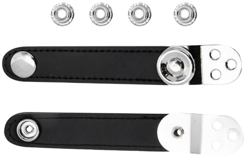 SUPVOX Cinghia Doppio Strato in Bovina con Fibbia in Metallo per Fisarmonica Accessorio per Cinghie Soffietto Nero Distanza Centrale