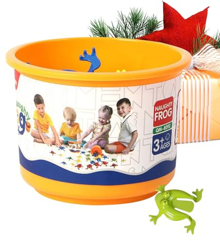 Springende Frösche | Interaktive und lustige Partygeschenke, 12 Stück Tierspielzeug zum Drücken mit den Fingern - für Kinder Mädchen Haus Reise Zimmer Klassenzimmer Geburtstag Weihnachten Ostern