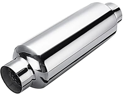Tubos extremo coche 1 Uds 63mm 2,5 silenciador De Escape Coche Resonador Silenciador Punta Acero Inoxidable Universal Silenciador Embellecedora