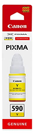 Canon CO07475 Tintenbehälter GI-590 Y gelb yellow -70mlORIGINALfürPIXMADruckerMegaTank, 70 ml
