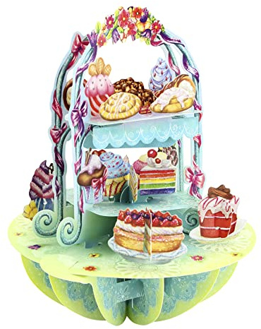 Santoro 3D-Pirouetten-Grußkarte, Motiv mit Kuchen