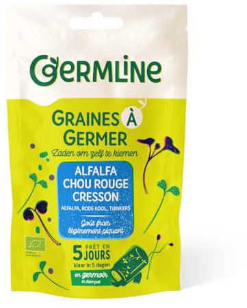 GERM'LINE - Graines À Germer Bio Alfa Cresson Chou Rouge 150G - Lot De 3